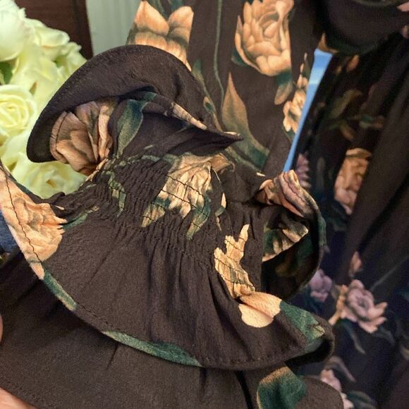 Johanna Ortiz x H&M Pink Ruffled midi dress, M - Picture 12 of 13